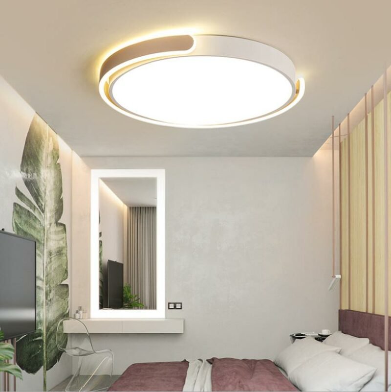 Modern bedroom ceiling lamp simple romantic and warm wedding room round led ceiling restaurant decor lamp Light fixtures 5