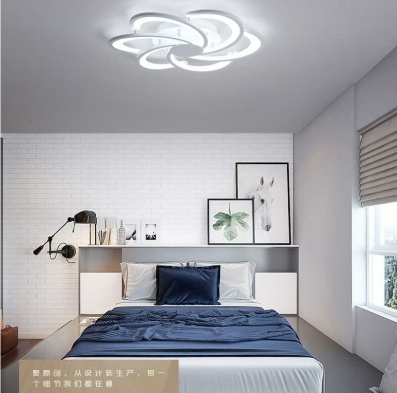 New  Flower  Ceiling Light For Living Room Home  5 6 7 8 Head Panel Light Lamp For  Bedroom Dining room Light Fixture 2
