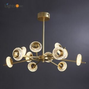 Light luxury postmodern living room chandelier atmospheric copper restaurant model room lamp 1