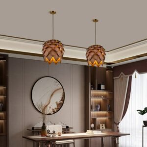 Modern Wooden Pendant Lamp For Ceiling E27 Lighting Suspension Design Pendant Light For Dinning Living Room Bedroom Hanging Lamp 1