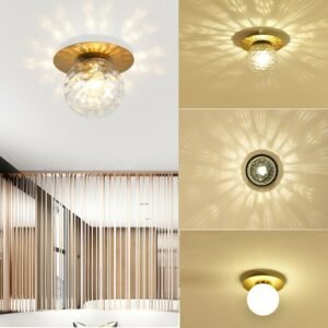 Modern E27 Ceiling Lamps Cheap For Restaurant Aisle Corridor Balcony Decoration Luxury Glass Led Ceiling Light 1
