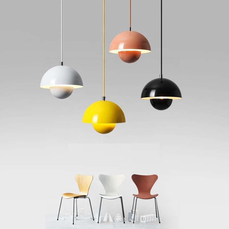 Semicircular Pendant Lights Nordic Color Bedroom Hanging Lamps For Ceiling Modern Indoor Design Dining Room Bar Pendant Lighting 5