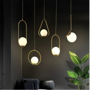 LED Glass Pendant Lights Kitchen Island Dining Room Bedside Hanging Lamps For Ceiling Brass Modern Suspension Chandelier 1