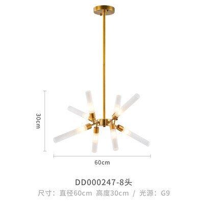 Modern Simple Living Room Chandelier Lighting Glass Cover Creative Personality Dining Room Bedroom Study Light 6