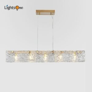 Light luxury restaurant chandelier modern minimalist designer personality creative bar glass lamps 1
