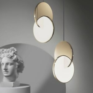 Modern Mirror Round Ring Lamp Led Pendant Lights Bedside Table Dining Kitchen Fixture Home Decoration Accessories Indoor Light 1