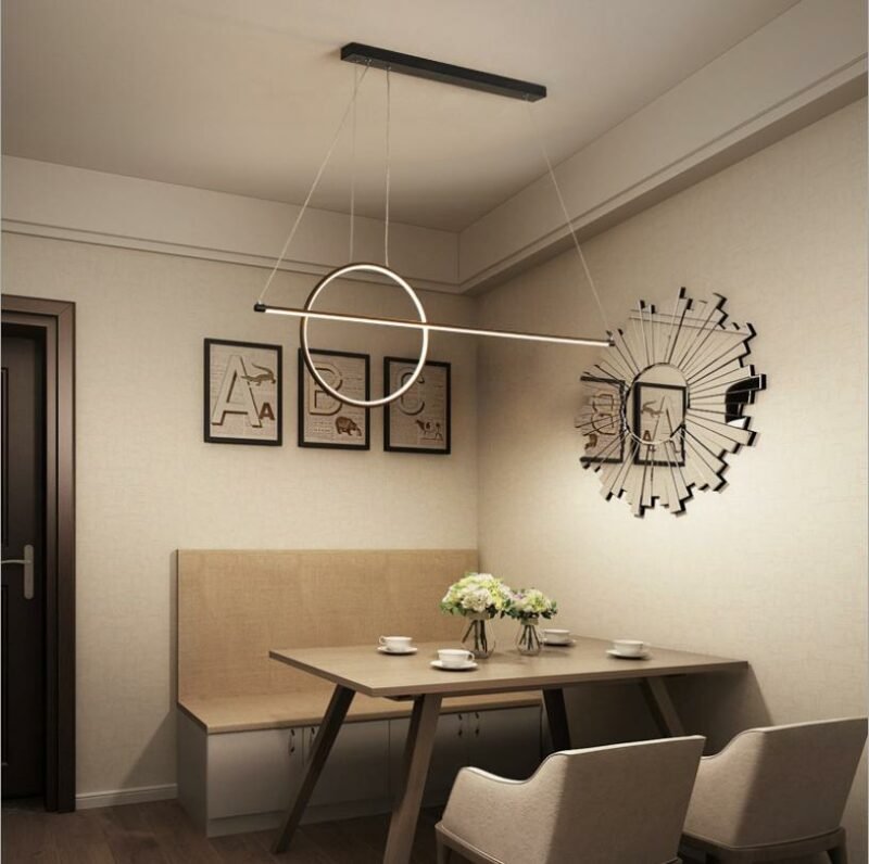 New restaurant chandelier lighting  led modern minimalist ceiling Nordic fashion creative bar counter bar indoor lighting 3