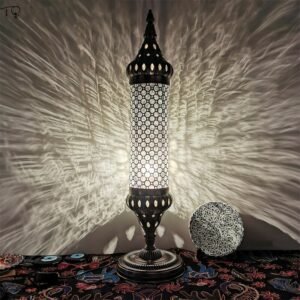 Turkey Vintage Retro Hollowing Out Ice Cracks Table Lamp Home Decor Led Desk Lights Living Room Bedroom Restaurant Hotel Coffee 1