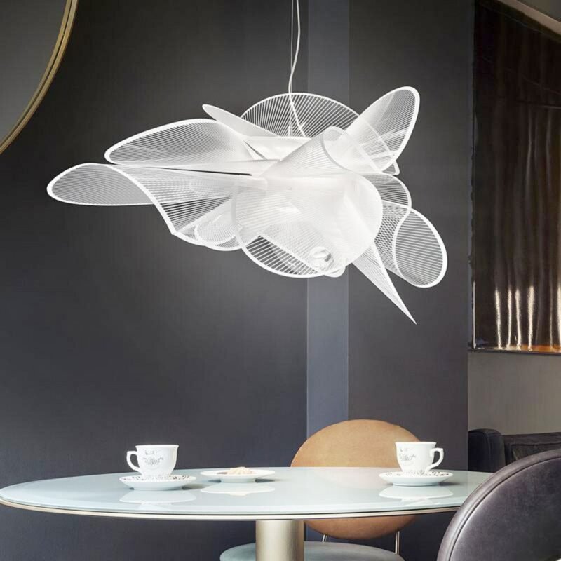 Nordic acrylic chandelier Art Mesh Design Modern modern minimalistic lamp Creative Room Restaurant La Belle Etoile Chandeliers 4