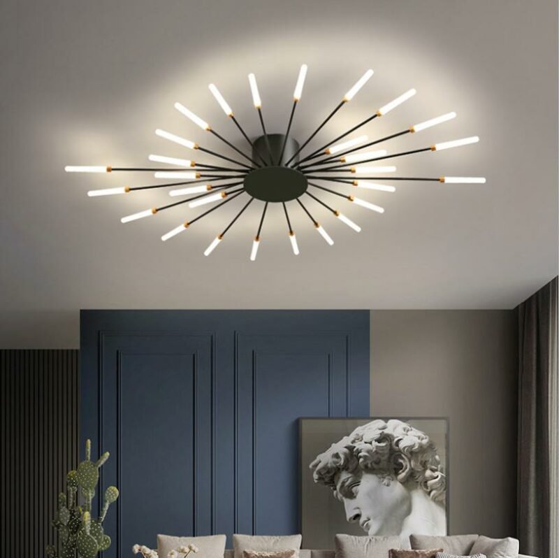 Nordic bedroom led ceiling lamp creative modern  minimalist hanging lamp living room  starry decorative lamps Light  Fixtures 2