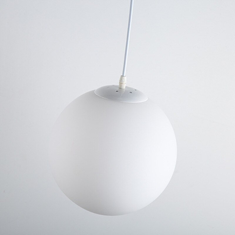 Modern Frosted glass Spherical Pendant Light Minimalist Mall Bedroom milky Round Ball Suspension Light LED lighting fixtures 4