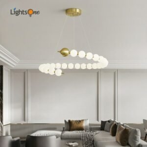 Nordic style master bedroom chandelier modern minimalist all copper creative dining room lamp 1