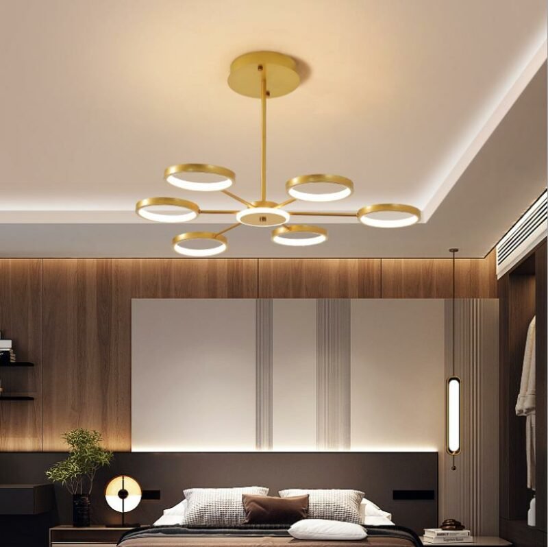 2020 new living room chandelier lighting  led  luxury black gold Hanging lamp Nordic   bedroom restaurant hotel decor Lamp 3