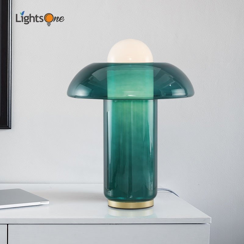 Postmodern minimalist creative emerald living room table light bedroom bedside boutique table lamp 1