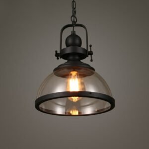 Iron LED Pendant Lights Loft Industrial Kitchen Hanging Lamp For Dining Room Decor Home Light Fixtures Glass Lampshade 1