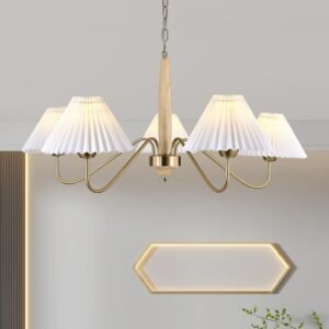 Modern Chandelier Pleated lampshade Pendant Lamps For Ceiling Home Suspension Luminaire For Living Dining Room Bedroom Lighting 1