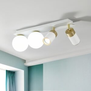 Nordic Modern LED minimalist glass ball ceiling lamp for living-dining rooms Aisle corridor bedroom long strip ceiling light 1