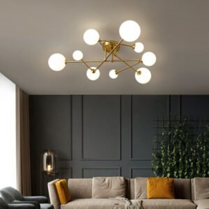 Modern luxury ceiling light Golden for Living Room Bedroom lustre nordic Luxury Indoor Decor Ball  glass ceiling light 1