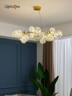 Nordic minimalist living room dining room lamp light luxury starry bedroom Chandelier 1