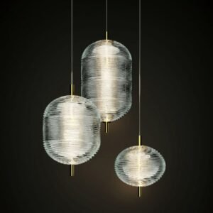 Light luxury creative designer pendant lamp bedside dining room table bar duplex staircase decorative glass pendant light 1