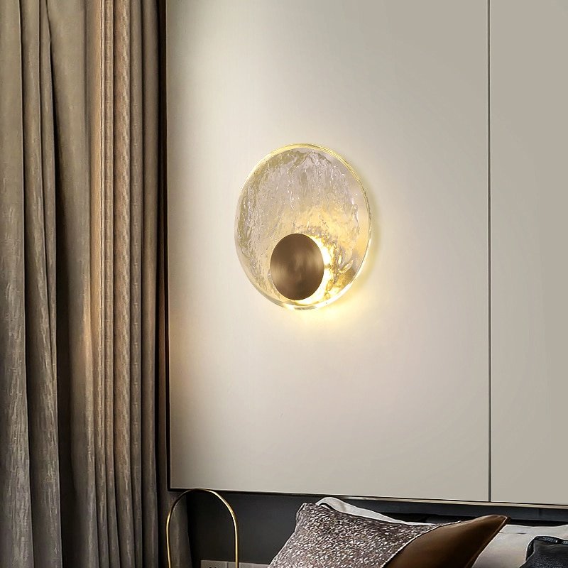 Postmodern Luxury Copper Wall Lamp for Bedroom Bedside Living Room Bathroom Mirror Aesthetic Room Decorator Lighting Fixture 4
