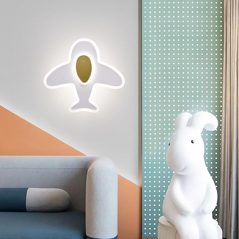 Creative Nordic Designer Wall Lamp for Children's Bedroom Nursery Kitchen Aircraft Home Deco Plane Lighting Fixtures Ceilling 4