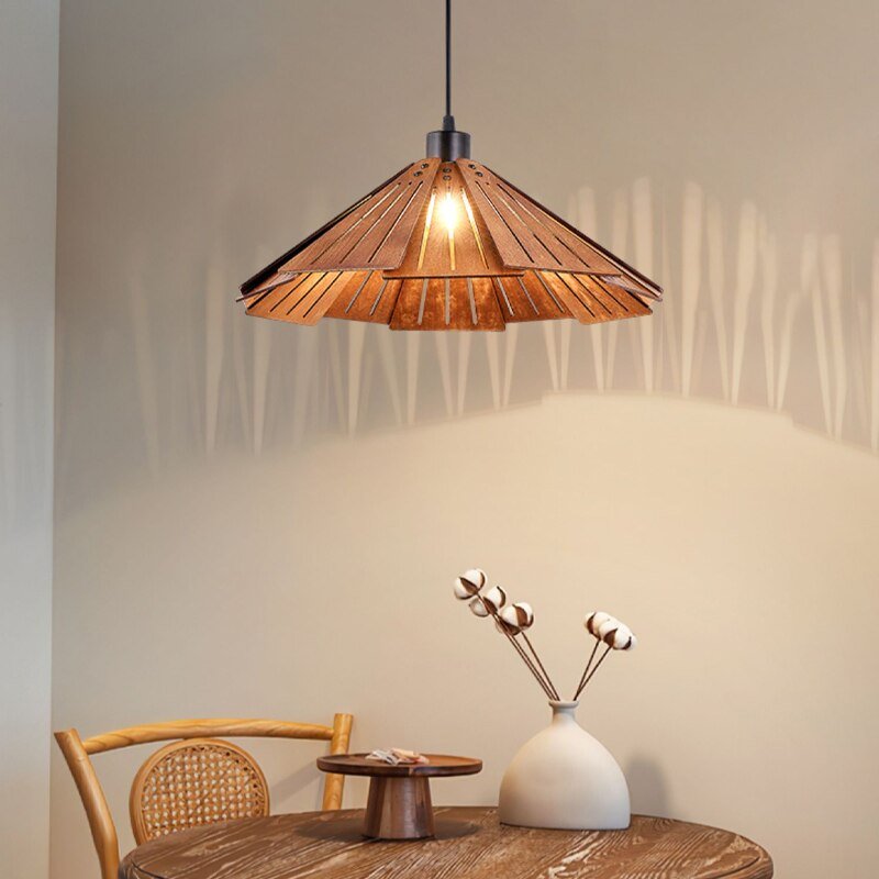 Hand-made wooden Pendant Lamp Netherlands home decoration E27 pendant light indoor led lighting for dining room bar 1
