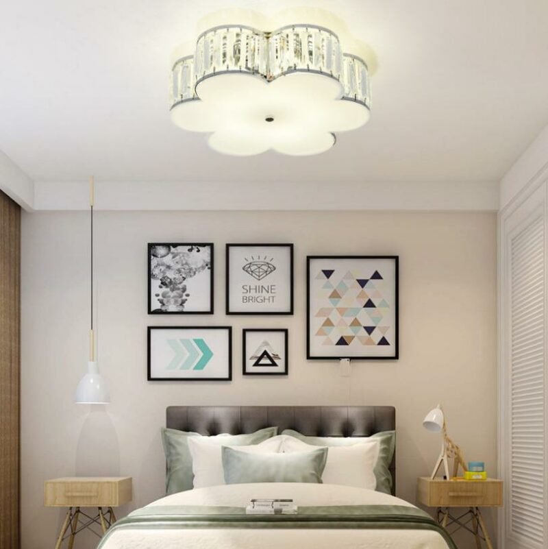 Led ceiling lamp modern minimalist nordic light luxury ceiling lamp crystal lamp suitable for room bedroom balcony aisle lamp 2