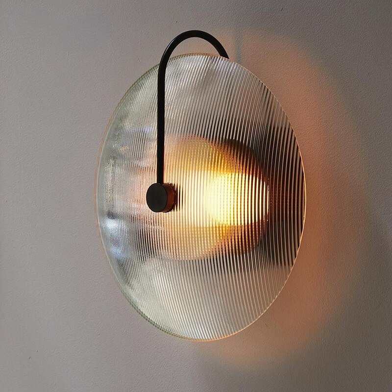 Nordic Modern Minimalist Wall Lamp Creative Glass Living Room Round Bed Bedroom Aisle Wall Light Model Design Lighting Fixture 1