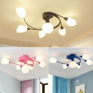 Modern Personality Wrought Iron Ceiling Lamp For Children's Room Living Room Bedroom LED Decoration Lighting Free Shipping 1