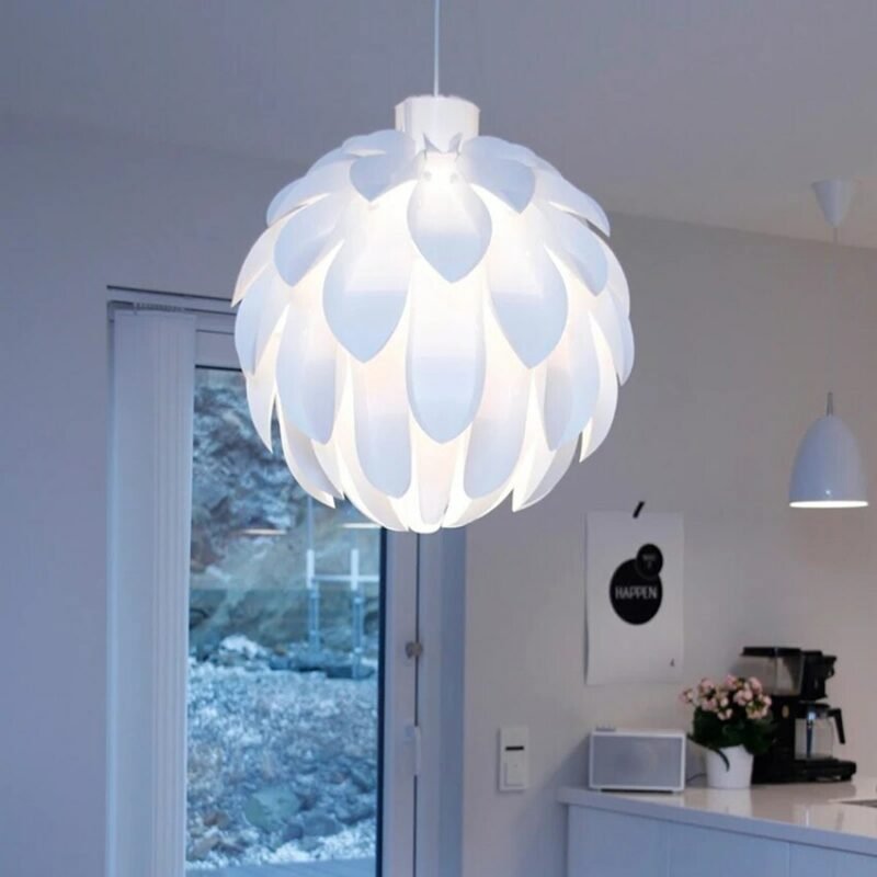 Modern white pendant light pinecone Norm 12 Pendant Light for dining room kitchen creative restaurant acrylic suspension lamp 2