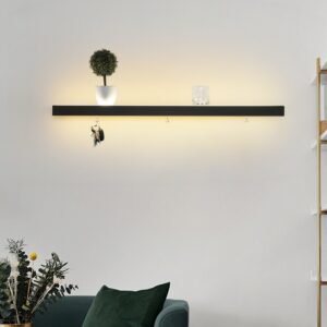Modern Minimalist Acrylic Led Wall Lamps With Hooks Door Shelves Background Wall Long Strip Decoration Bedroom Bedside Lights 1