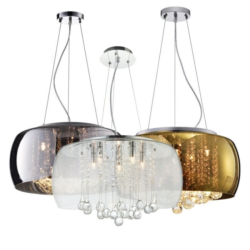 Modern Round Horseshoe Glass Pendent Light For Dining Kitchen Bar Cafe Home Decor Hanging Light Crystal Chandelier Pendant Lamp 6