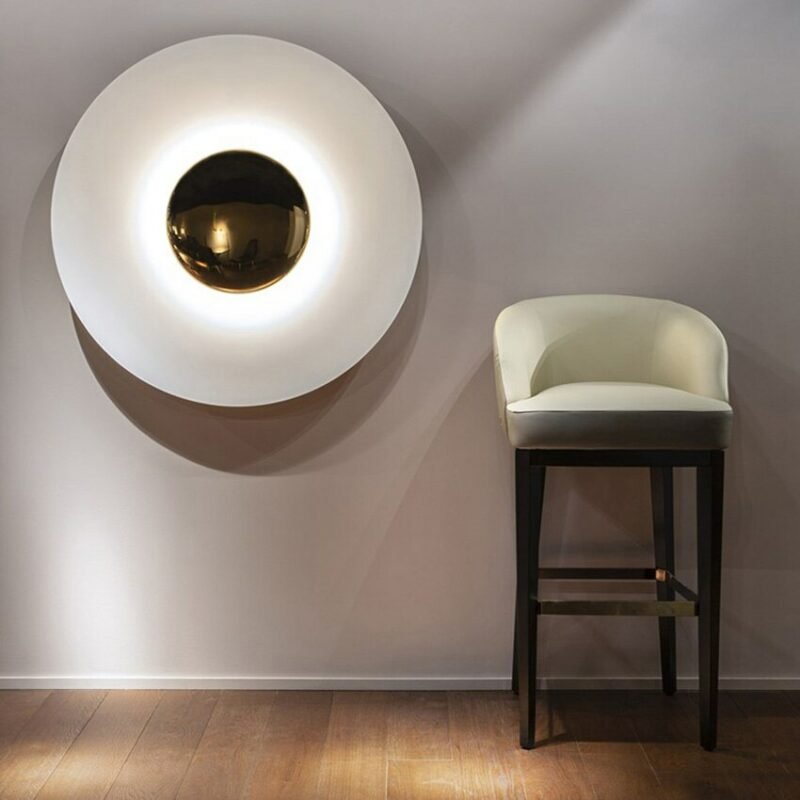 Modern circular LED iron wall lamp staircase restaurant corridor study bedroom creative color  color wall bedside decoration 4