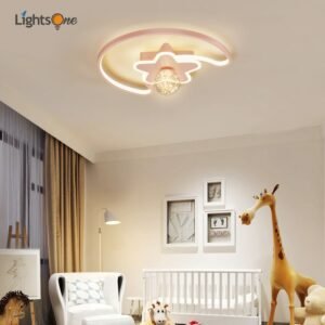 Nordic creative personality art bedroom ceiling lamp girl cute warm children's room girl ceiling light 1