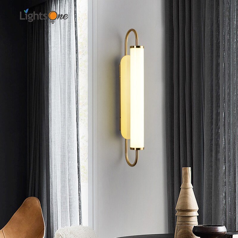 Light luxury living room TV background wall lights simple creative aisle bedroom bedside wall lamp 1