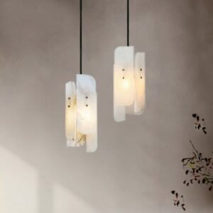 Wabi-sabi Marble Designer Pendant Lamp for Bedside Kitchen Suspensions Luminaria Aesthetic Room Decorator Lighting Appliance 1