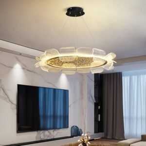 Nordic Light luxury living room chandelier new creative warm home model room dining room bedroom sunflower lamp 1