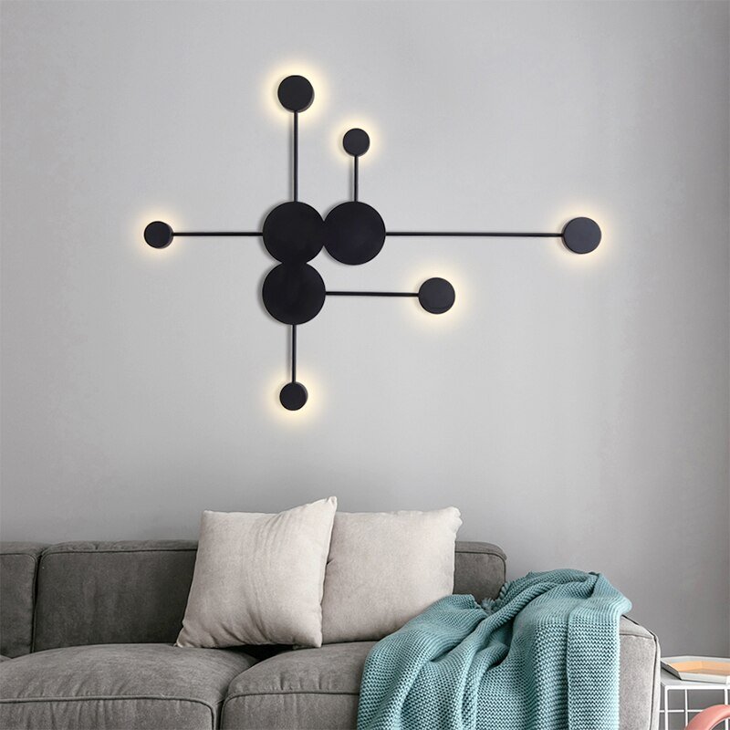 Nordic Branches Multi Arms Gold Black Wall Lamp For Bedroom Bedside Living Room Led Indoor Lighting Decoration 6
