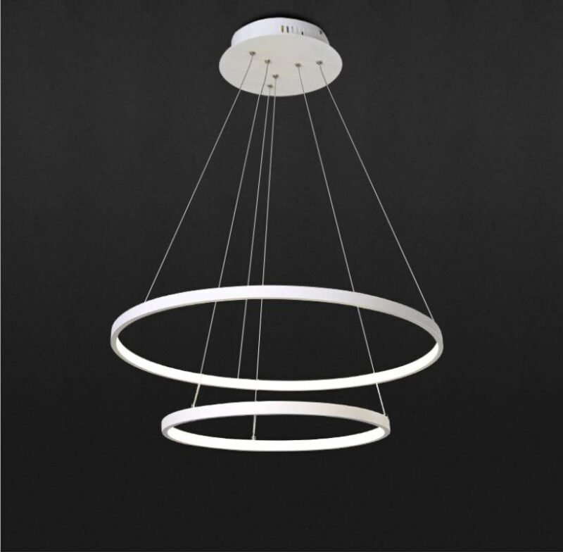 New Modern LED Round Ring chandelier lighting  For Living Room lights  Aluminum body Hanging lamp For  Restaurant Decor Fixtures 3