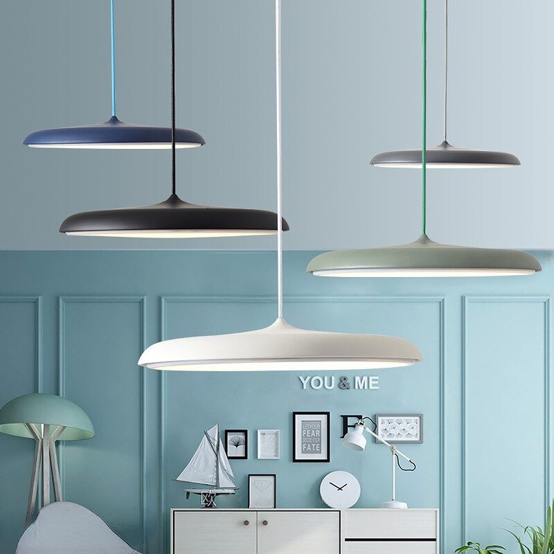 Modern UFO Led Pendant Light Design Round Indoor Hanging Lamp Nordic Kitchen Dining Table Living Room Home Decor Suspension lamp 3