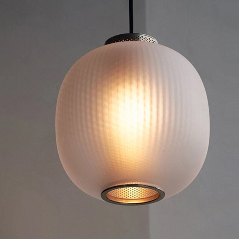LED Modern Glass Pendant Lamp Simple Creative Living Room Bedroom Study Stairs Aisle Round Sphere Lamp Hotel Coffee Bar Light 2