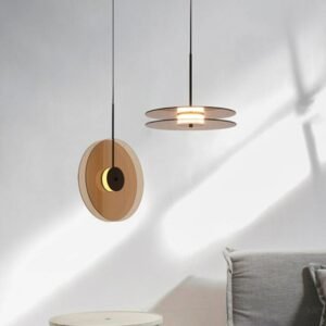 Post-modern round pendant light luxury creative glass light designer Eclipse Pendant lamp restaurant decoration loft light 1