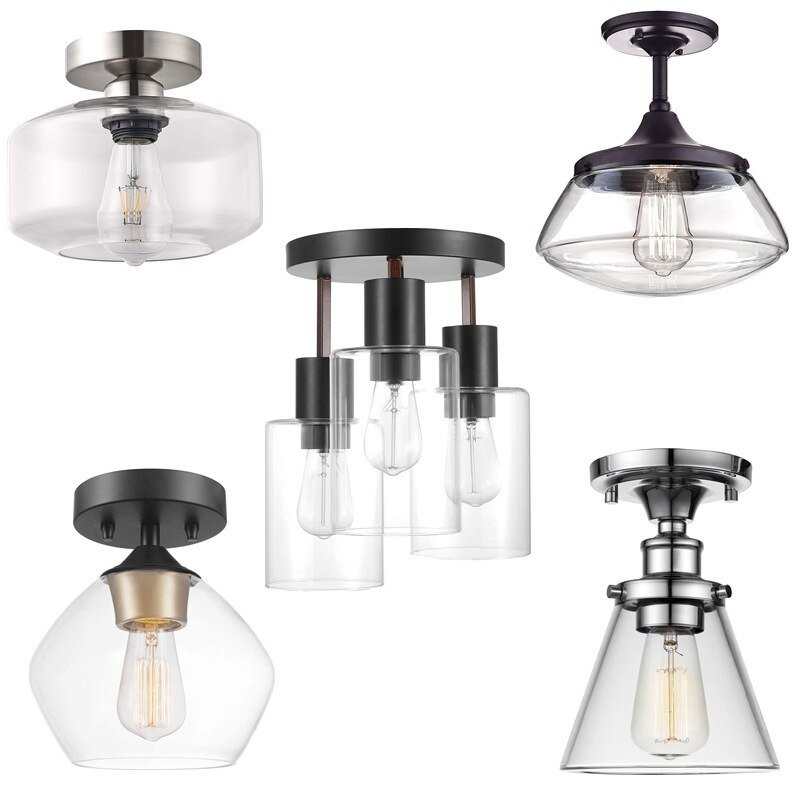 ceiling lights  industry loft glass ceiling lamp Simplicity Cloakroom balcony hallway lamp Porch light 2