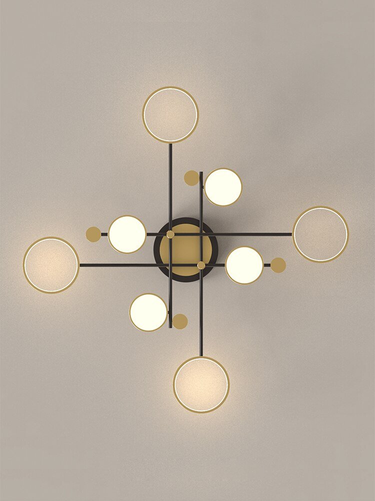 Modern minimalist living room lamp light luxury art Nordic restaurant chandelier 4