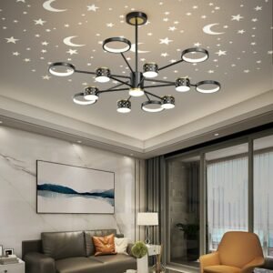 Modern Ceiling Chandelier LED Pendant Lamp For Ceiling Lighting Black Gold Creative Personality Living Home Decor Chandelier 1