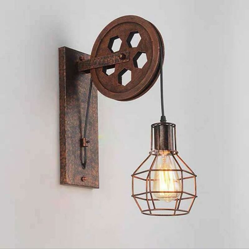 American country wall lamp industrial wind retro wall light For restaurant corridor aisle  wall  light Fixtures 4