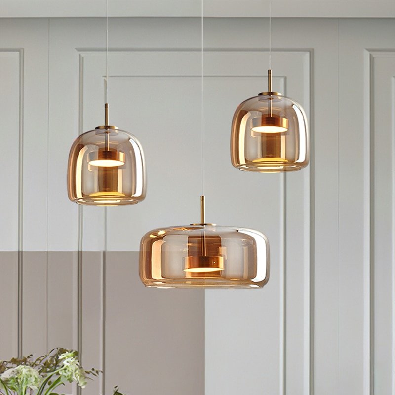 Glass Pendant Light light luxury pendant Lamp Deco Nordic Led Hanging Light Fixtures Bedroom Modern Luminaire Suspension lamp 1