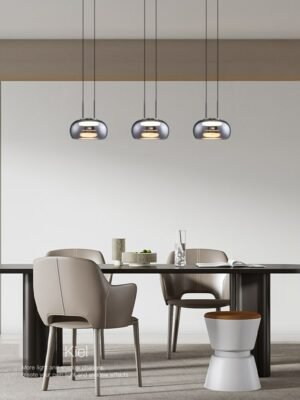 Glass restaurant pendant light minimalist and creative bar island table dining room pendant lamp 1