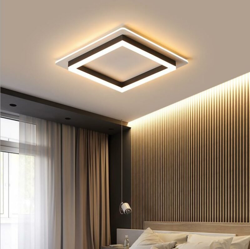 New Led  Ceiling Light  For Living Room lighting  Nordic  Black White  Lamp  For Indoor Aisle Home  light Fixtures 5